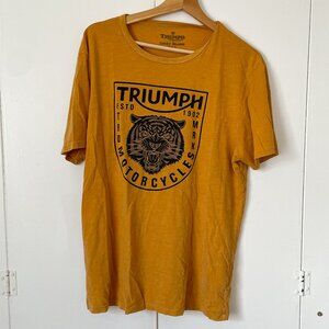 TRIUMPH x Lucky Brand Vintage-Style aged t-shirt Motorcycles Tiger, Sz Large